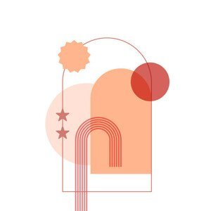 Ilustrace Modern minimalist abstract aesthetic boho poster, Salman Alfa, (30 x 40 cm)