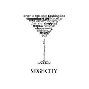 Umělecký tisk Sex and The City - Typographic, (26.7 x 40 cm)