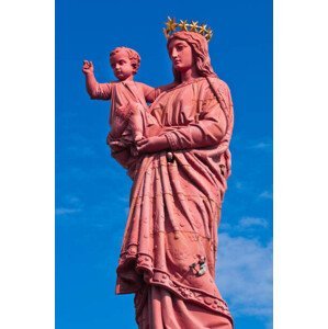Umělecká fotografie Notre-Dame de France statue in France, Marc Dozier, (26.7 x 40 cm)