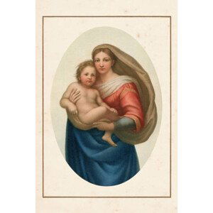 Umělecká fotografie Painting Sistine Madonna of Raphael 16th century, Grafissimo, (26.7 x 40 cm)