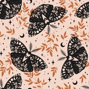 Umělecká fotografie Seamless boho butterflies vector pattern., Lyubov Ovsyannikova, (40 x 40 cm)