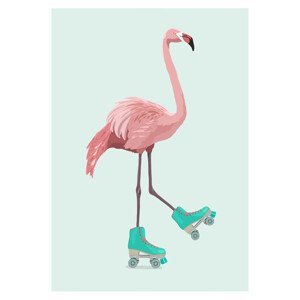 Ilustrace Flamingogo, ByKammille, (30 x 40 cm)