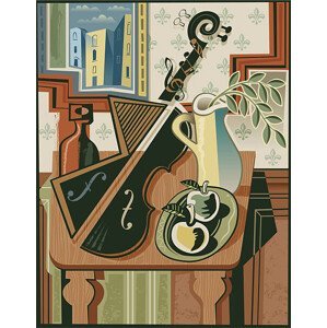 Ilustrace Still life with music, johnwoodcock, (30 x 40 cm)