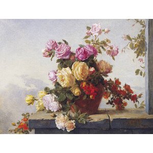 Ilustrace A still life of roses, Fine Art Photographic, (40 x 30 cm)