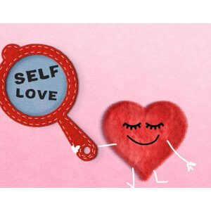 Umělecká fotografie conceptual image of self love-Cartoon heart, Carol Yepes, (40 x 30 cm)