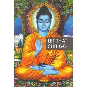 Plakát, Obraz - Buddha - Let that Shit Go, (61 x 91.5 cm)