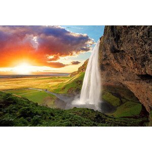 Umělecká fotografie Waterfall, Iceland - Seljalandsfoss, TomasSereda, (40 x 26.7 cm)