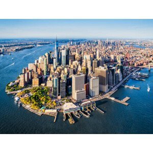 Umělecká fotografie aerial view of Lower Manhattan. New York, Eloi_Omella, (40 x 30 cm)