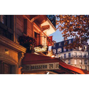 Umělecká fotografie Parisian cafe at twilight, kolderal, (40 x 26.7 cm)