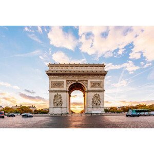 Umělecká fotografie Arc de Triomphe at sunrise, Paris, France, Alexander Spatari, (40 x 26.7 cm)