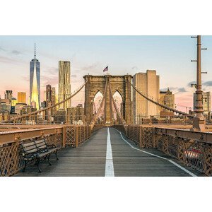 Umělecká fotografie Brooklyn Bridge and Lower Manhattan at, Onfokus, (40 x 26.7 cm)