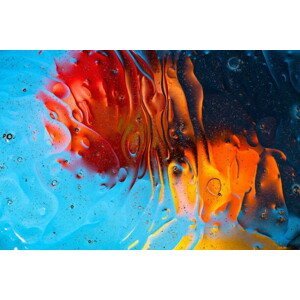Umělecká fotografie Red, orange, blue, yellow colorful abstract, Alexander Shapovalov, (40 x 26.7 cm)