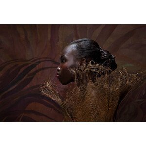 Umělecká fotografie Beauty Portrait of woman entwined in palm bark, Ralf Nau, (40 x 26.7 cm)