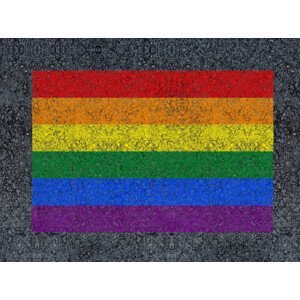 Umělecká fotografie Rainbow drawn LGBT pride flag, mirsad sarajlic, (40 x 30 cm)