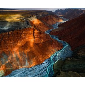 Umělecká fotografie Red Mountain Grand Canyon, Yuhan Liao, (40 x 35 cm)
