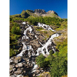 Umělecká fotografie Lofoten mountains landscape, merial, (30 x 40 cm)