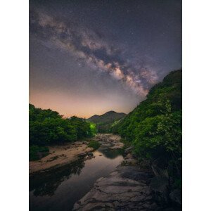 Umělecká fotografie Mt. Songnisan, Hwayanggugok, Milky Way, TigerSeo / Imazins, (30 x 40 cm)