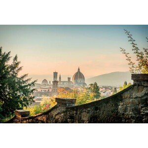 Umělecká fotografie View of Florence at twilight, Sharon Lapkin, (40 x 26.7 cm)