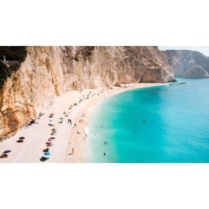 Umělecká fotografie small natural beach in Greece with, taniaphotography, (40 x 22.5 cm)