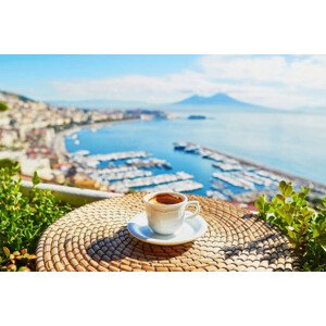 Umělecká fotografie Cup of coffee with view on, encrier, (40 x 26.7 cm)