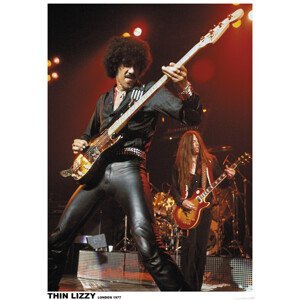 Plakát, Obraz - Thin Lizzy - London 1977, (59.4 x 84 cm)