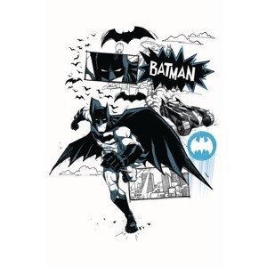 Umělecký tisk Batman - Draw, (26.7 x 40 cm)