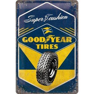 Plechová cedule Super Cushion - Good Year Tires, (20 x 30 cm)