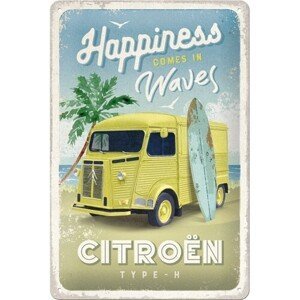 Plechová cedule Citroen Type H - Happiness Comes in Waves, (20 x 30 cm)
