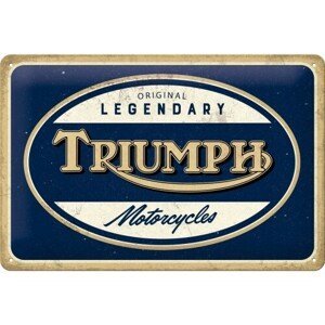 Plechová cedule Triumph - Legendary Motorcycles, (20 x 30 cm)
