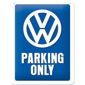 Plechová cedule Volkswagen VW - Parking Only, (15 x 20 cm)