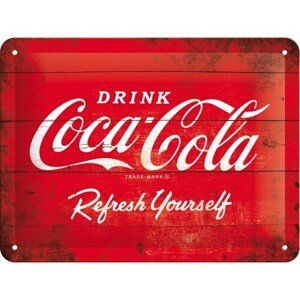 Plechová cedule Coca-Cola - Red Logo, (20 x 15 cm)