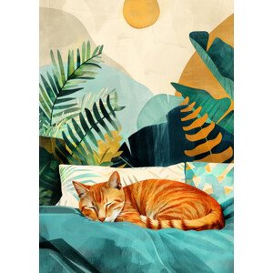 Ilustrace Cats life 13, Justyna Jaszke, (30 x 40 cm)