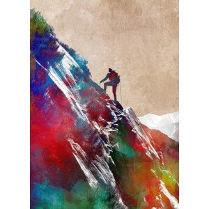 Ilustrace Mountaineer sport art 1, Justyna Jaszke, (30 x 40 cm)