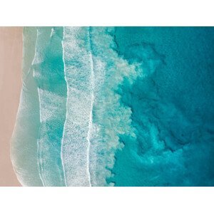 Fotografie Drone image showing sediment swirling behind, Abstract Aerial Art, (40 x 30 cm)