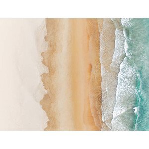 Fotografie Idyllic beach scene photographed from a, Abstract Aerial Art, (40 x 30 cm)