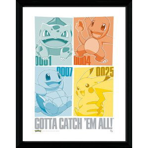 Obraz na zeď - Pokemon - Pikachu & Kanto Starters