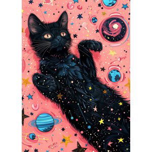 Ilustrace Candy Cat the Star II, Justyna Jaszke, (30 x 40 cm)