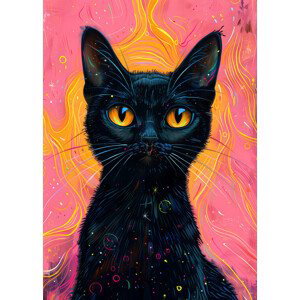 Ilustrace Candy Cat the Star IV, Justyna Jaszke, (30 x 40 cm)