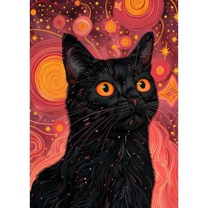 Ilustrace Candy Cat the Star VI, Justyna Jaszke, (30 x 40 cm)