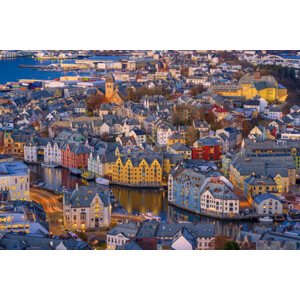 Fotografie High angle view of Ålesund, Norway, Sergio Formoso, 40x26.7 cm