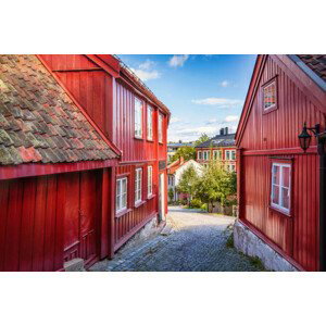 Fotografie Damstredet Street Oslo Old Town Norway, Mlenny, 40x26.7 cm
