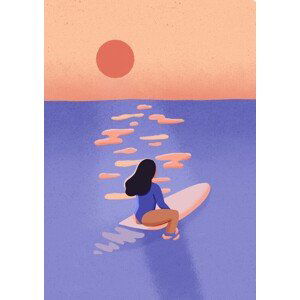 Ilustrace Surf, Aurore Leprivey, 30x40 cm