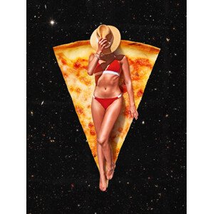 Ilustrace Pizza Sun Tan, Vertigo Artography, 30x40 cm