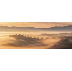 Fotografie Aerial view of the goggy landscape, SEN LI, 60x22.6 cm