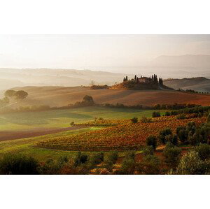 Fotografie View across Tuscan landscape., Gary Yeowell, 40x26.7 cm
