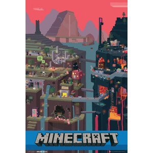 Plakát, Obraz - Minecraft - world, (61 x 91.5 cm)