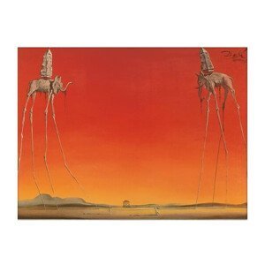 Umělecký tisk Les Elephants, Salvador Dalí, (30 x 24 cm)