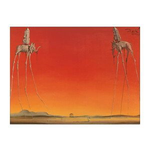 Umělecký tisk Les Elephants, Salvador Dalí, (70 x 50 cm)