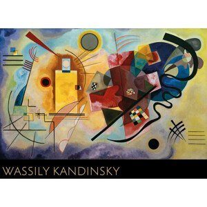 Umělecký tisk Žlutá, červená, modrá, Kandinsky, (120 x 87 cm)