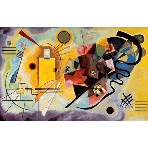 Umělecký tisk Žlutá, červená, modrá, Kandinsky, (30 x 24 cm)